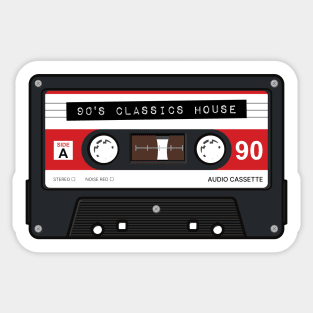 90s Classics House Music Cassette Tape Sticker